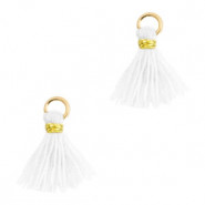 Mini Tassel 1.2cm - Gold-white